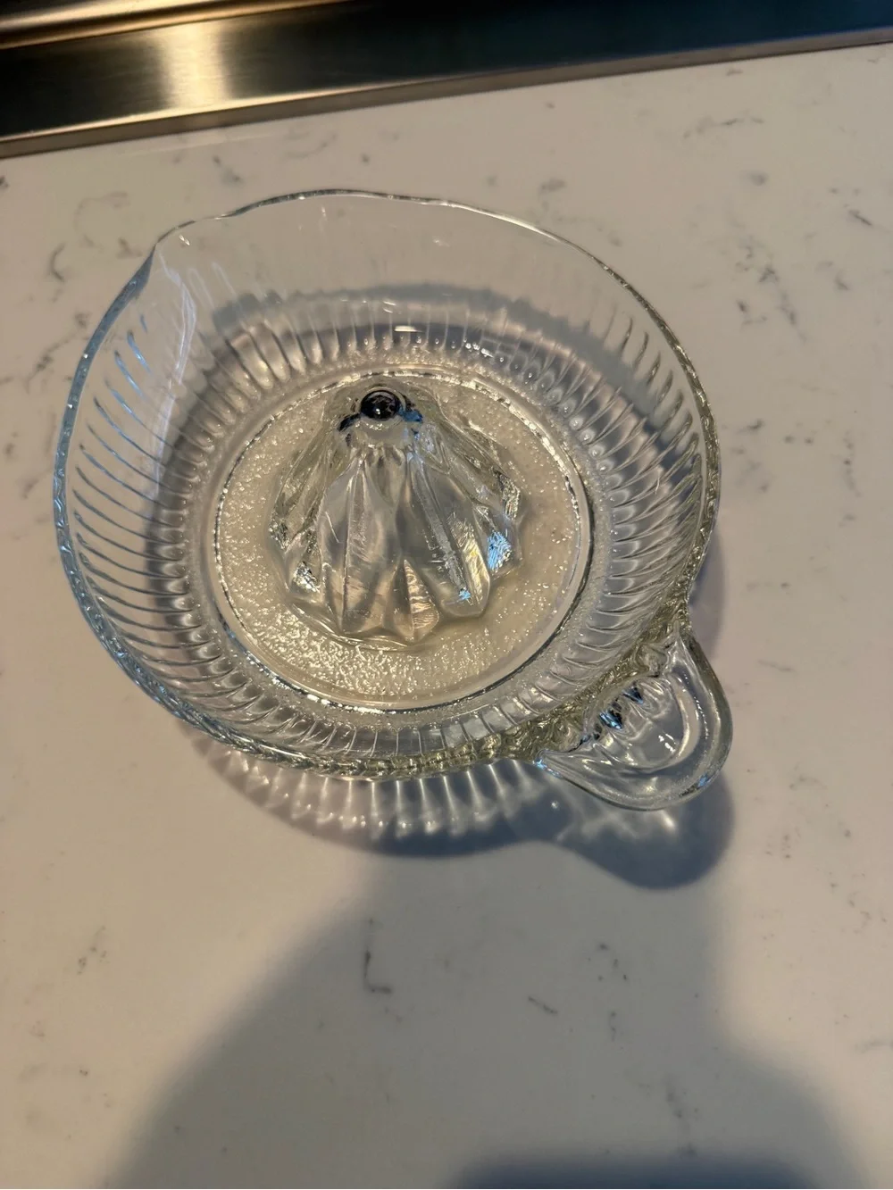 Clear Glass Lemon Juicer Reamer vintage clear